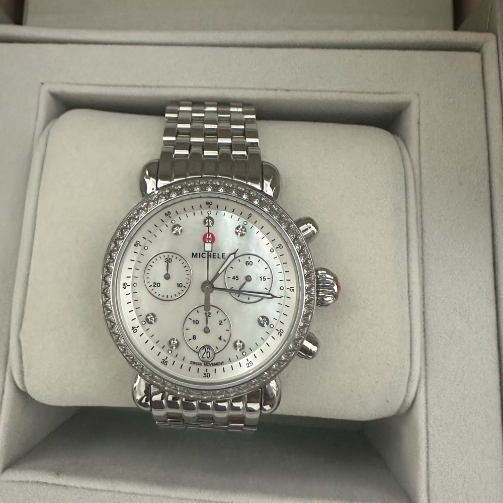 Michele CSX 36 Diamond Chronograph Watch - Picture 3 of 5